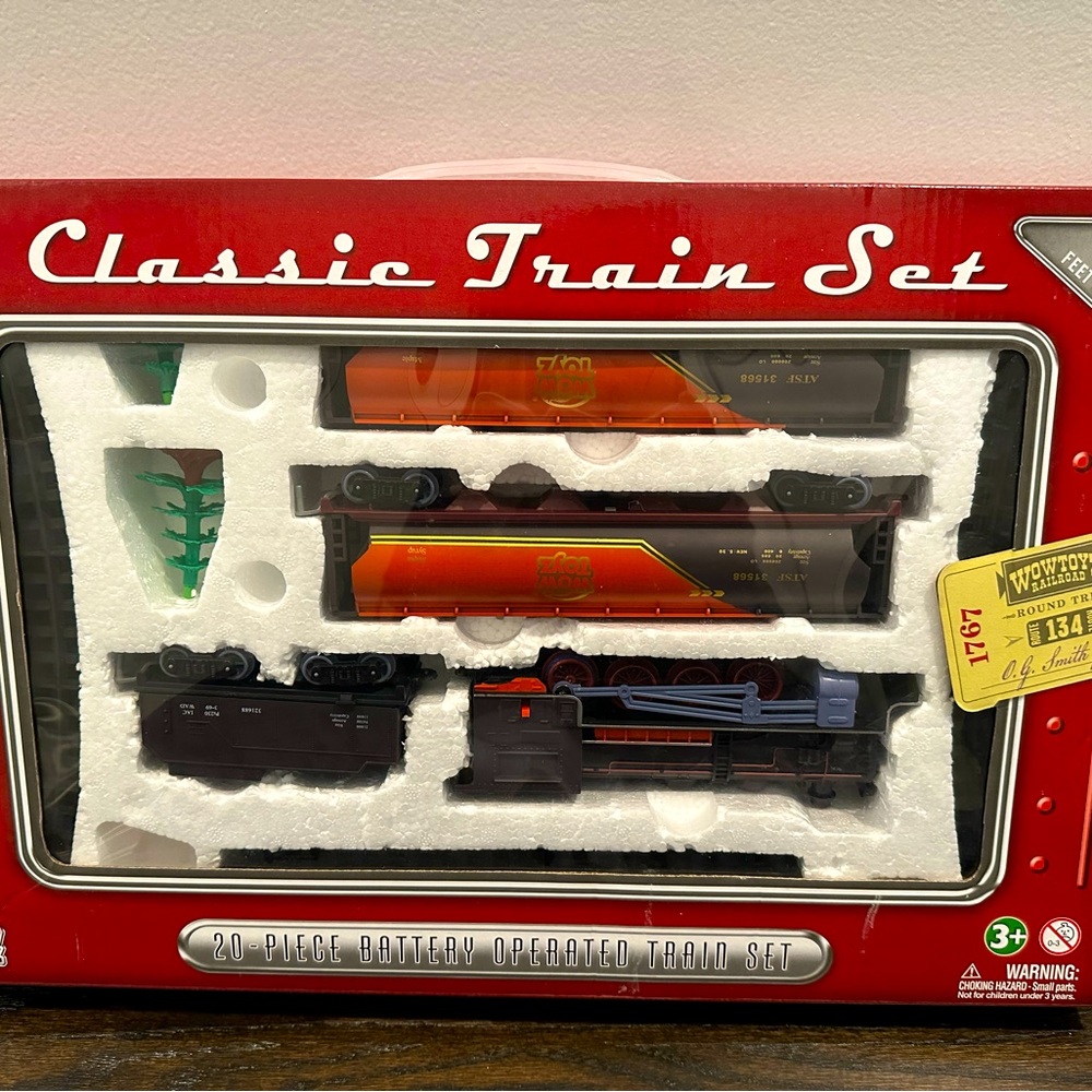 WowToyz Classic Train Set 20-piece - Steam Engine with Tanker Cars